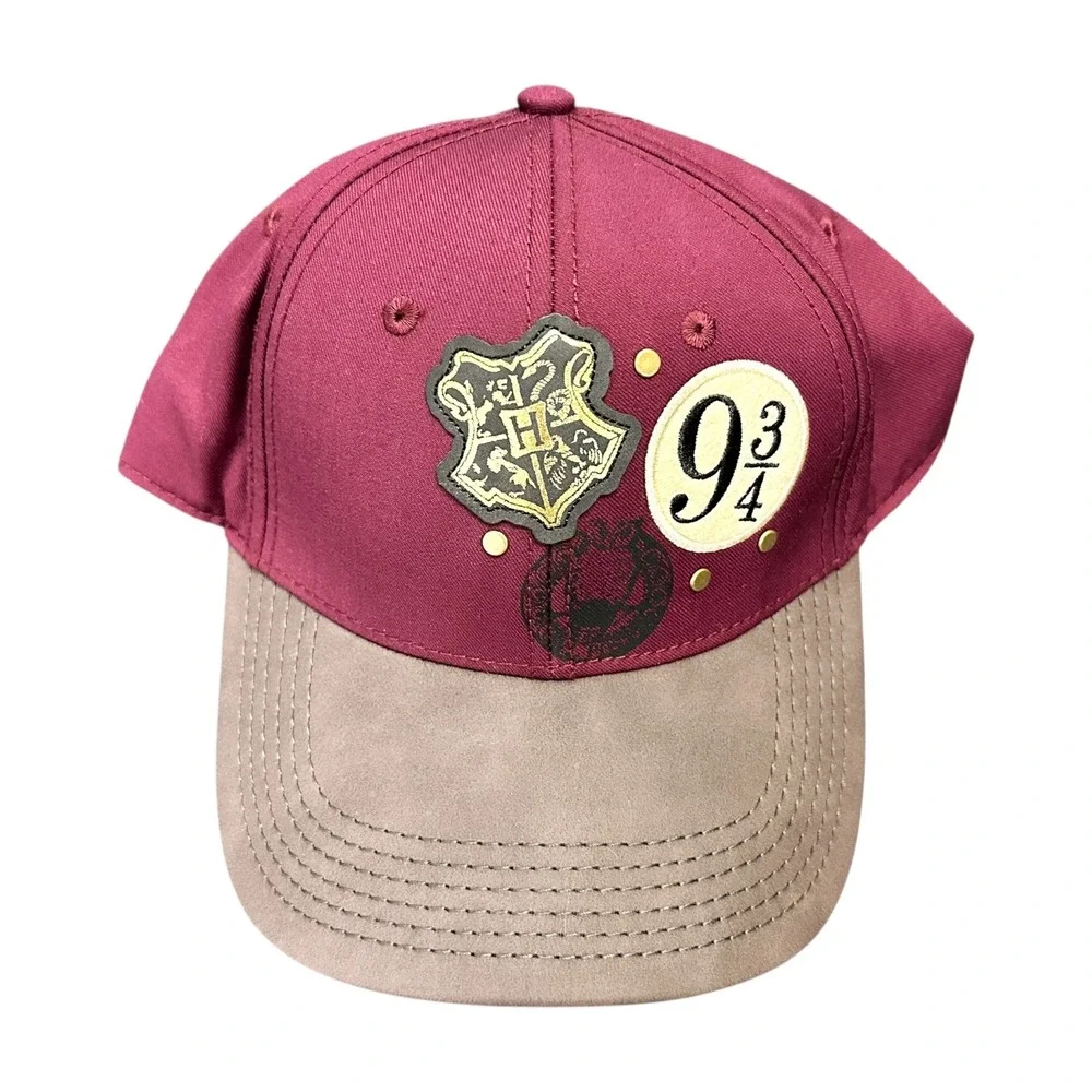 Harry Potter Hat‎ Hogwarts Crest Platform Maroon Cap Adjustable Gryffindor Adult